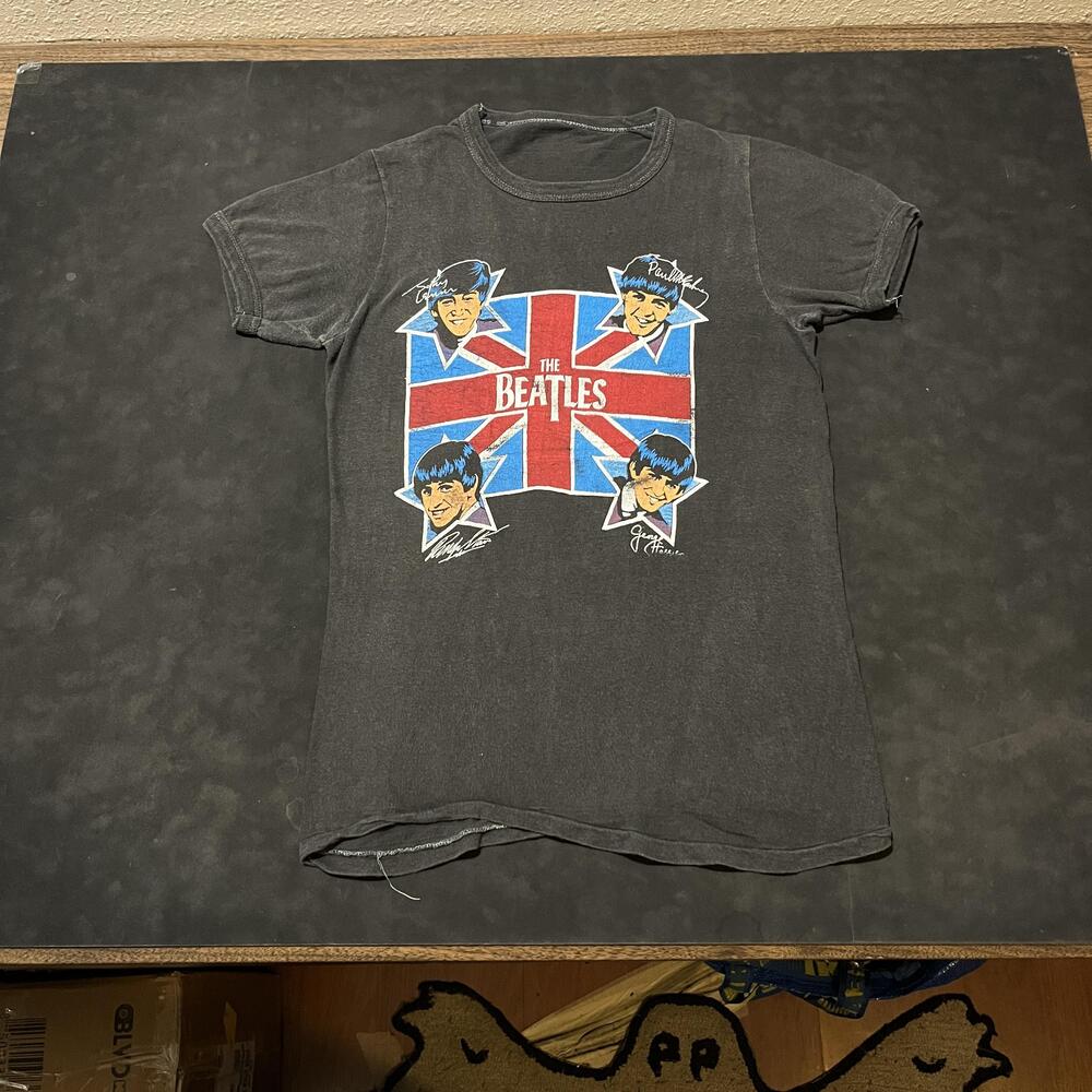 Vintage The Beatles Shirt 1960s Yesterday and Today Tour John Lennon Union Jack